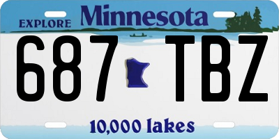 MN license plate 687TBZ
