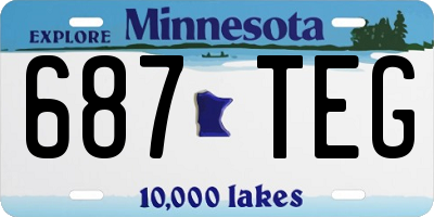 MN license plate 687TEG