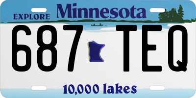 MN license plate 687TEQ