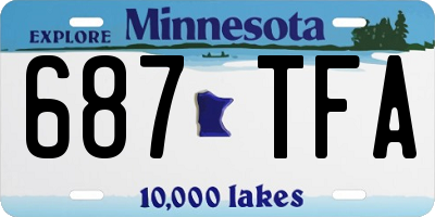 MN license plate 687TFA
