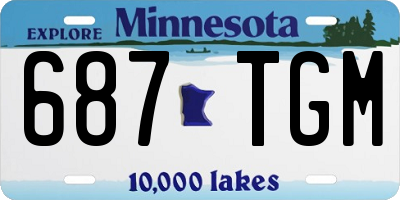 MN license plate 687TGM