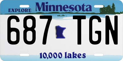 MN license plate 687TGN