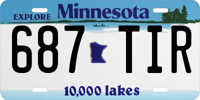 MN license plate 687TIR