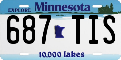 MN license plate 687TIS