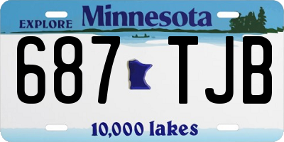 MN license plate 687TJB
