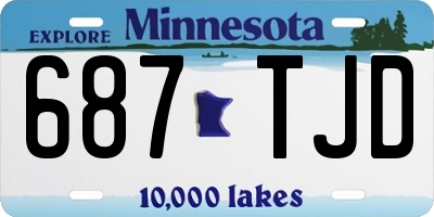 MN license plate 687TJD