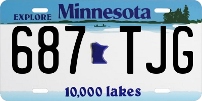MN license plate 687TJG