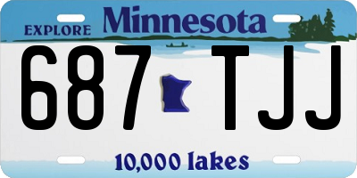 MN license plate 687TJJ