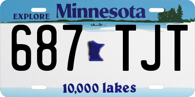 MN license plate 687TJT