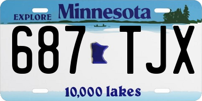MN license plate 687TJX