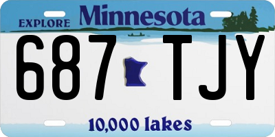 MN license plate 687TJY