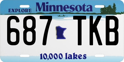 MN license plate 687TKB