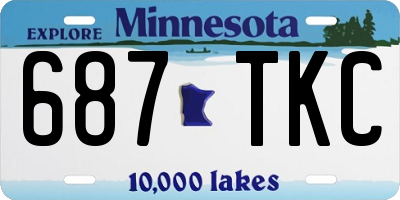 MN license plate 687TKC