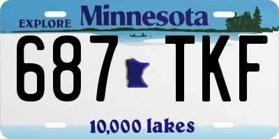 MN license plate 687TKF