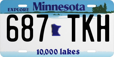 MN license plate 687TKH