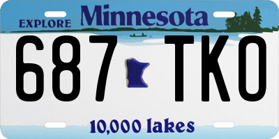 MN license plate 687TKO