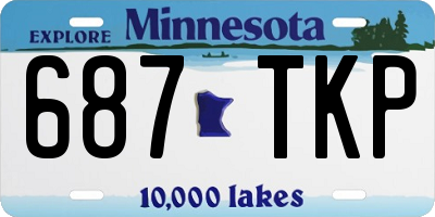 MN license plate 687TKP