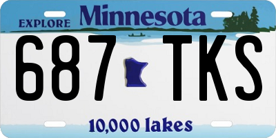 MN license plate 687TKS