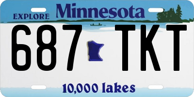 MN license plate 687TKT
