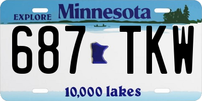 MN license plate 687TKW