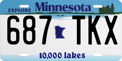 MN license plate 687TKX