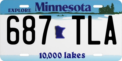 MN license plate 687TLA