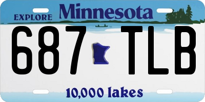 MN license plate 687TLB