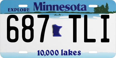 MN license plate 687TLI
