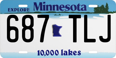MN license plate 687TLJ