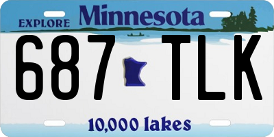 MN license plate 687TLK