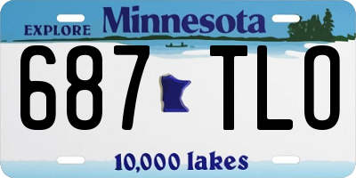 MN license plate 687TLO
