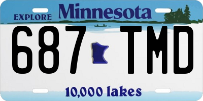 MN license plate 687TMD