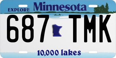 MN license plate 687TMK