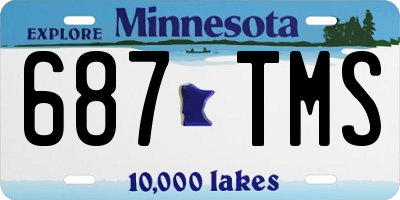 MN license plate 687TMS