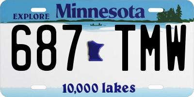 MN license plate 687TMW