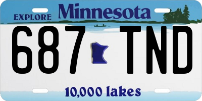 MN license plate 687TND