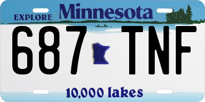 MN license plate 687TNF