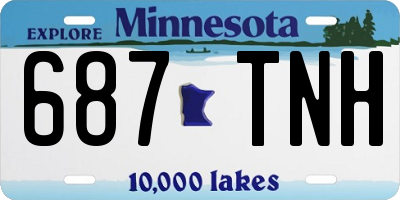 MN license plate 687TNH