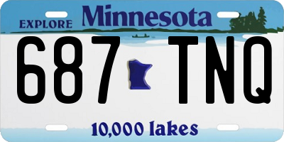 MN license plate 687TNQ