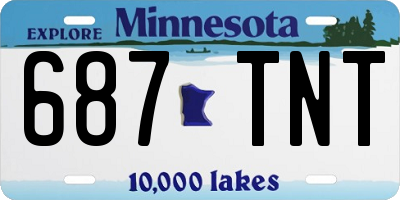 MN license plate 687TNT