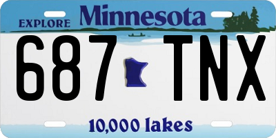 MN license plate 687TNX