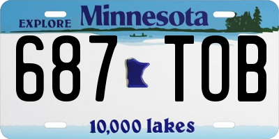 MN license plate 687TOB
