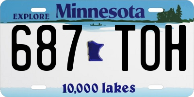MN license plate 687TOH