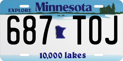 MN license plate 687TOJ