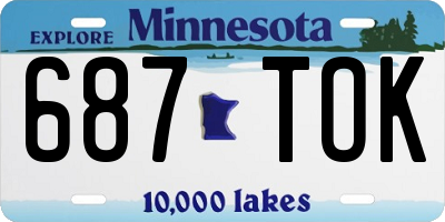 MN license plate 687TOK