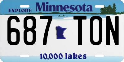 MN license plate 687TON