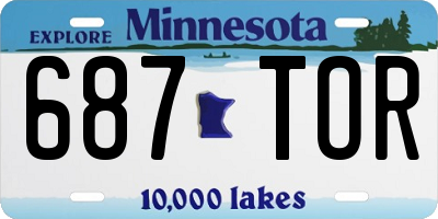 MN license plate 687TOR