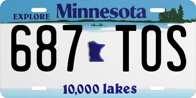 MN license plate 687TOS