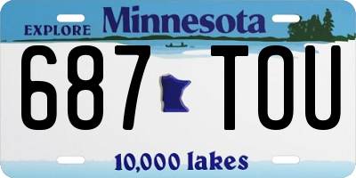 MN license plate 687TOU
