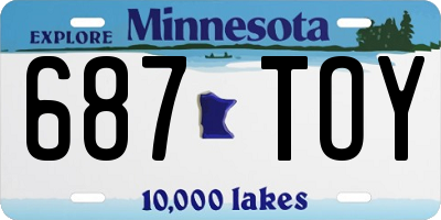 MN license plate 687TOY